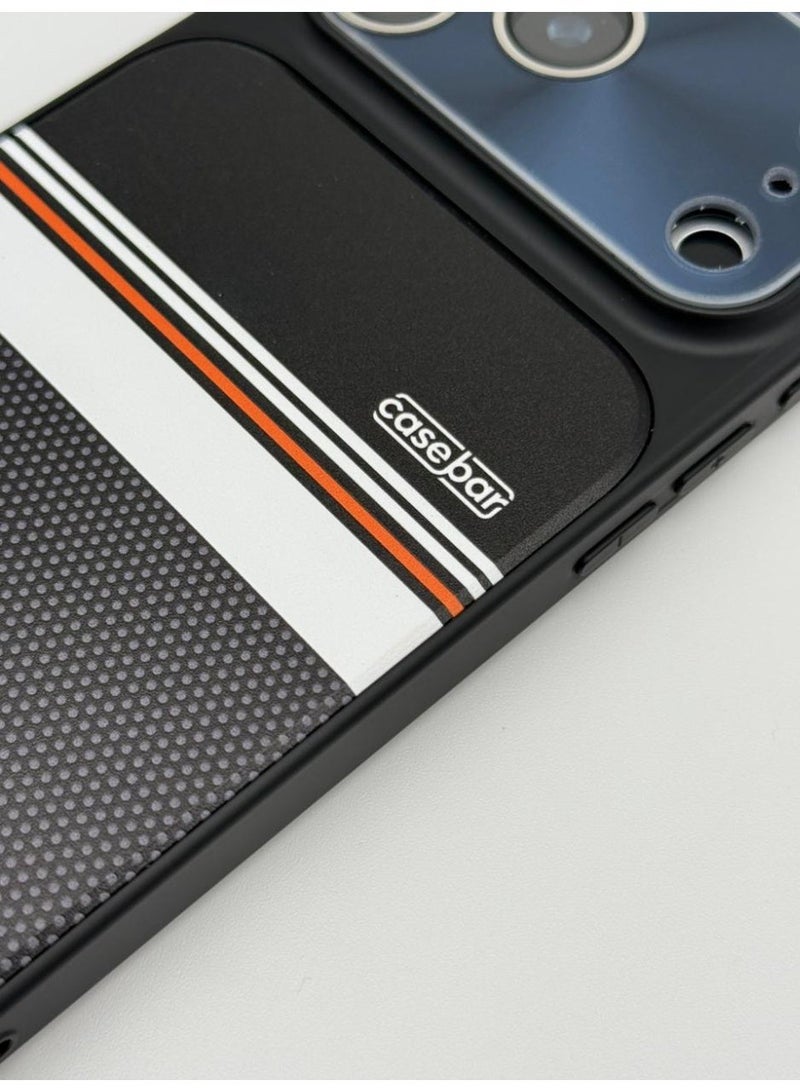 general CaseBar Retro Racing Series iPhone 17 Pro Max Case – Heritage Motorsport Black – Dual-Color 3D Texture & Skin-Friendly Slim Shockproof Cover - Image 4